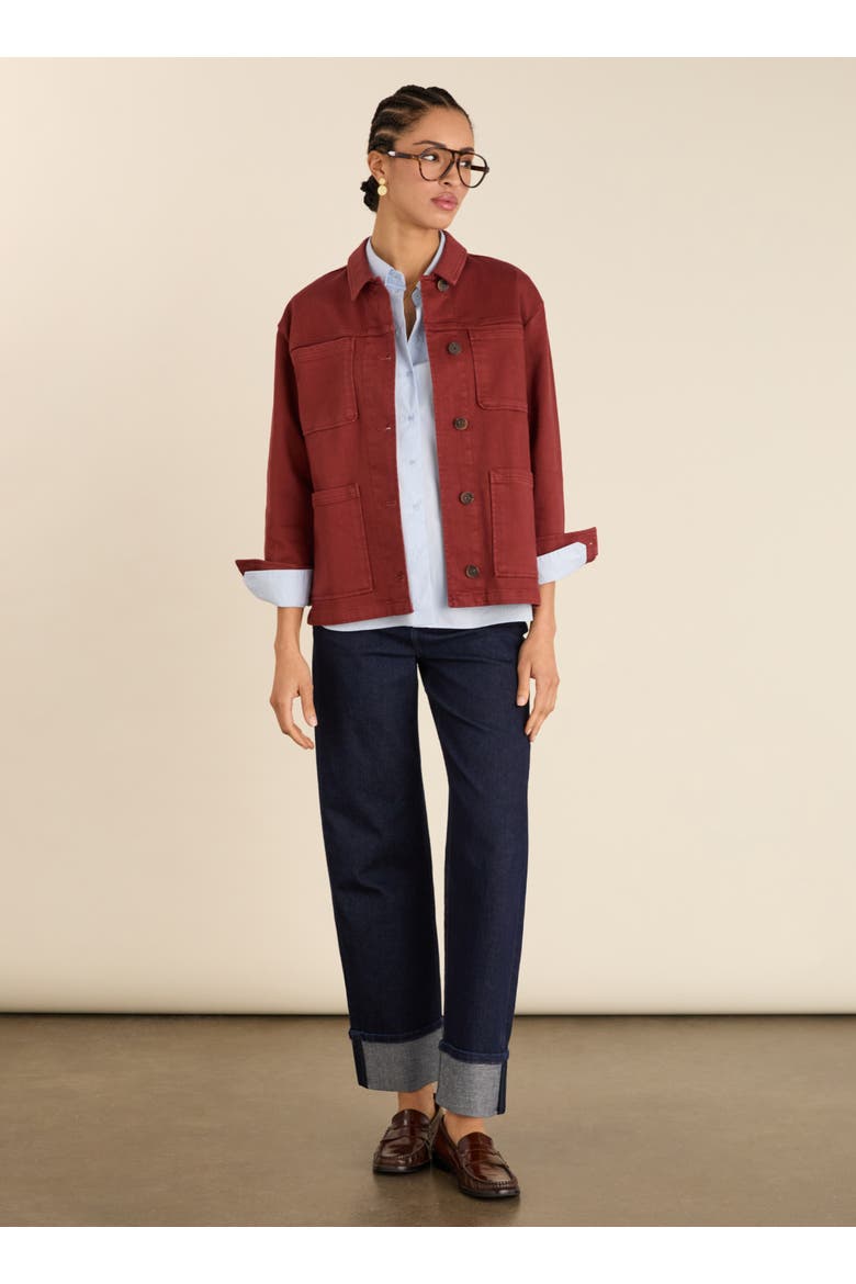 Rowan Denim Utility Jacket, Alternate, color, Terracotta