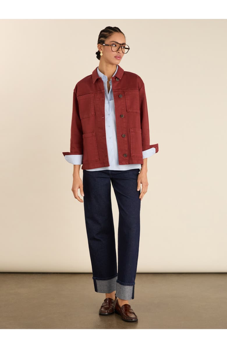 Baukjen Rowan Denim Utility Jacket, Alternate, color, Terracotta