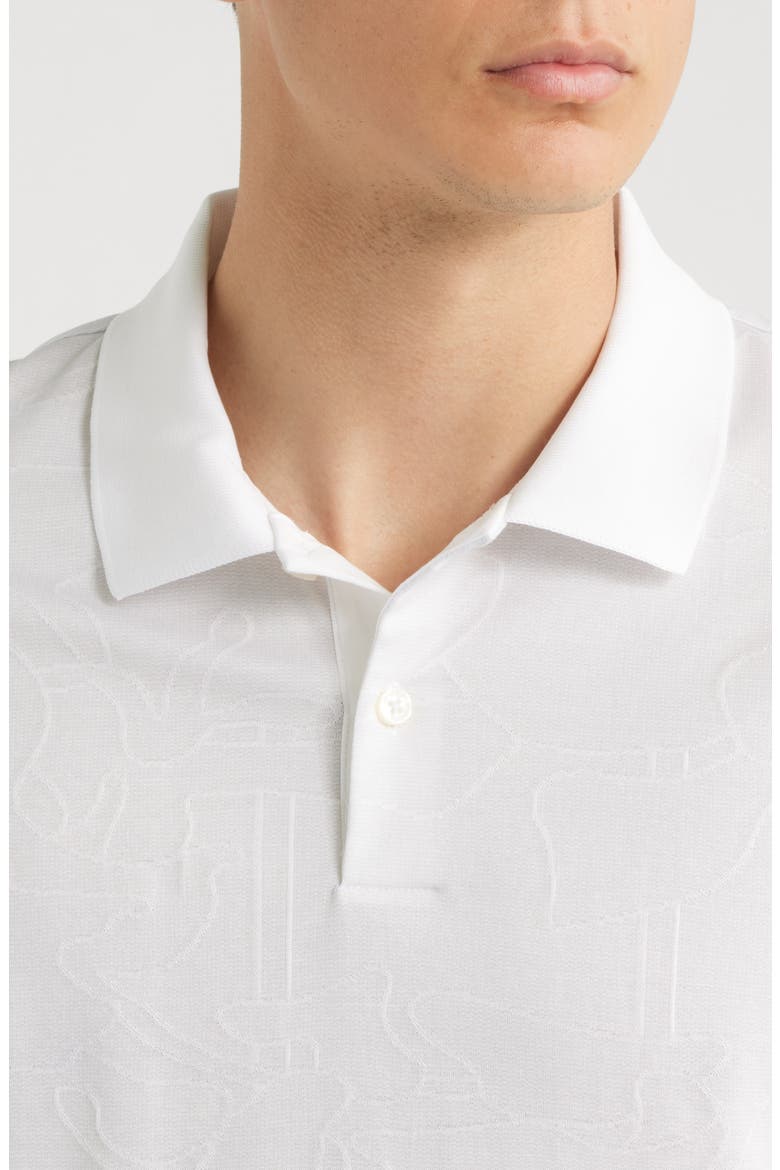 Parlay Floral Jacquard Cotton Polo, Alternate, color, WHITE