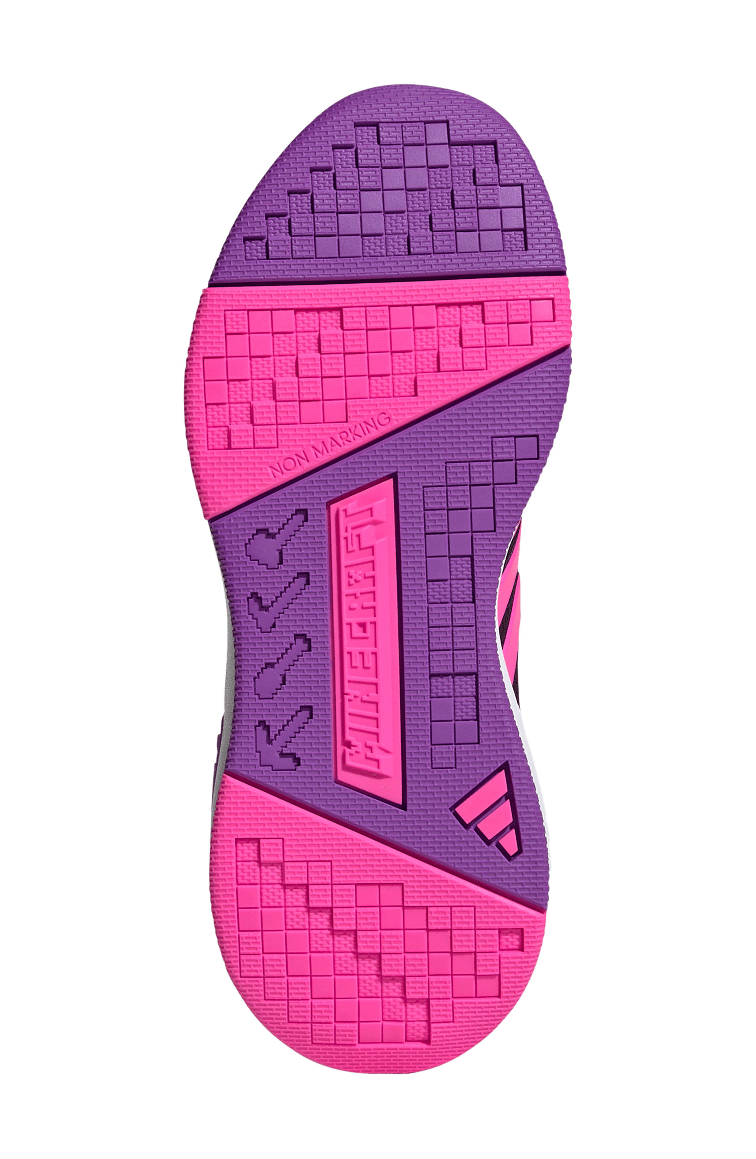 adidas x Minecraft<sup>®</sup> Kids' Pro Sneaker, Alternate, color, Core Black/ Pink/ Purple