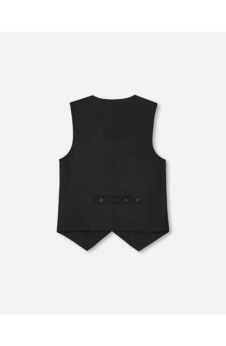 Deux par Deux Sleveless Elegant V-Neck Vest, Alternate, color, Black