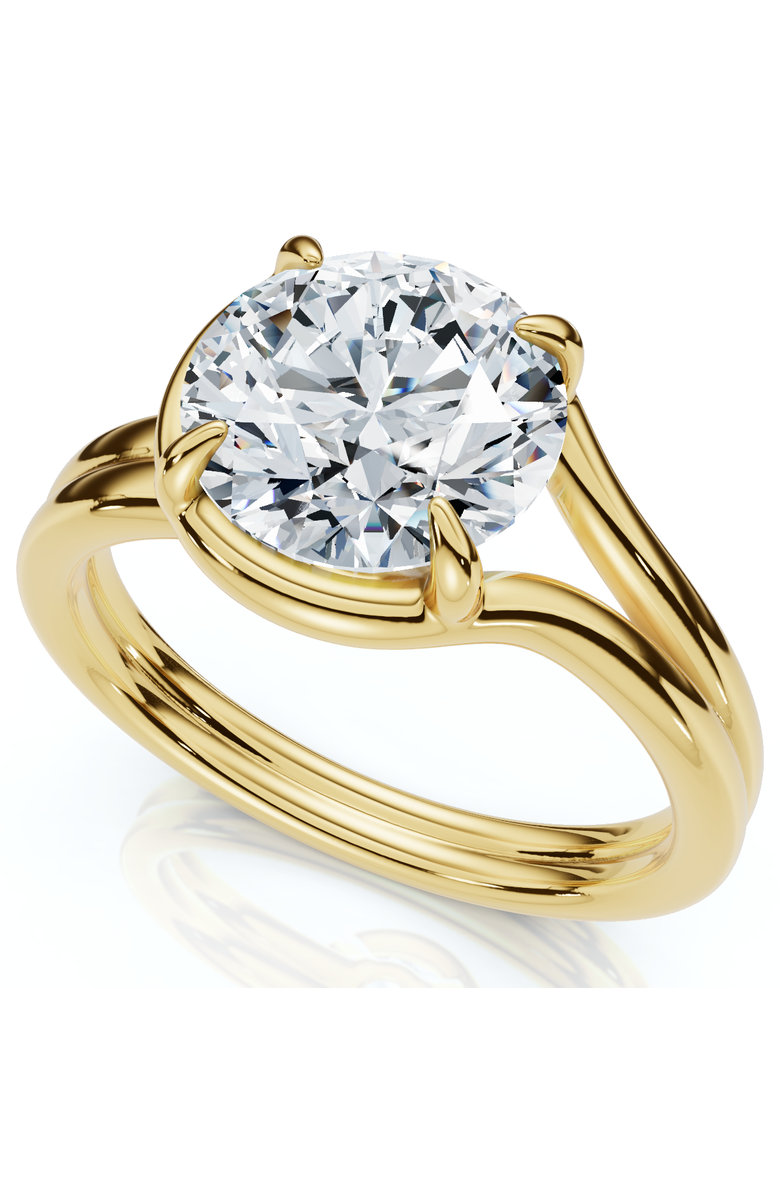 Bliss Diamond Certified 2Ct Blaire Diamond Knot Solitaire Engagement RIng 14k Gold Lab Grown, Main, color, 14K Yellow Gold
