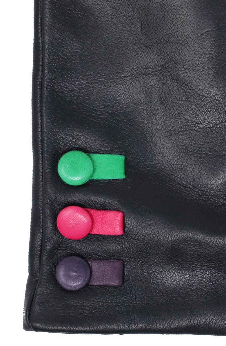 Nicoletta Rosi Cashmere Lined Leather Gloves, Alternate, color, 