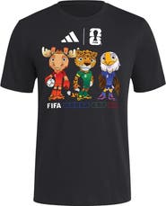 adidas Men's adidas Black FIFA World Cup Gear 2026 FIFA World Cup Mascot T-Shirt