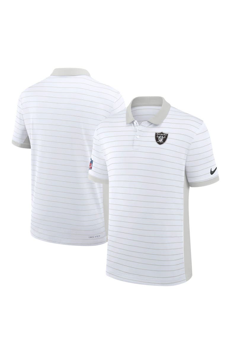 Nike Men's Nike White Las Vegas Raiders Sideline Victory Stripe Dri-FIT Polo, Main, color, White