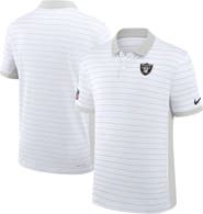 Nike Men's Nike White Las Vegas Raiders Sideline Victory Stripe Dri-FIT Polo