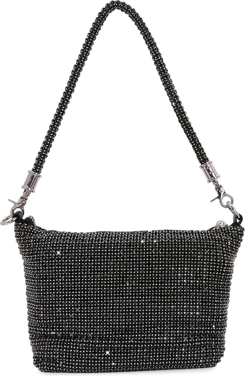 BERNESS Rhinestone Shoulder Bag, Alternate, color, Black