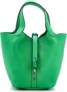 Pre-Owned Hermes Monochrome Picotin Lock Bag Clemence PM