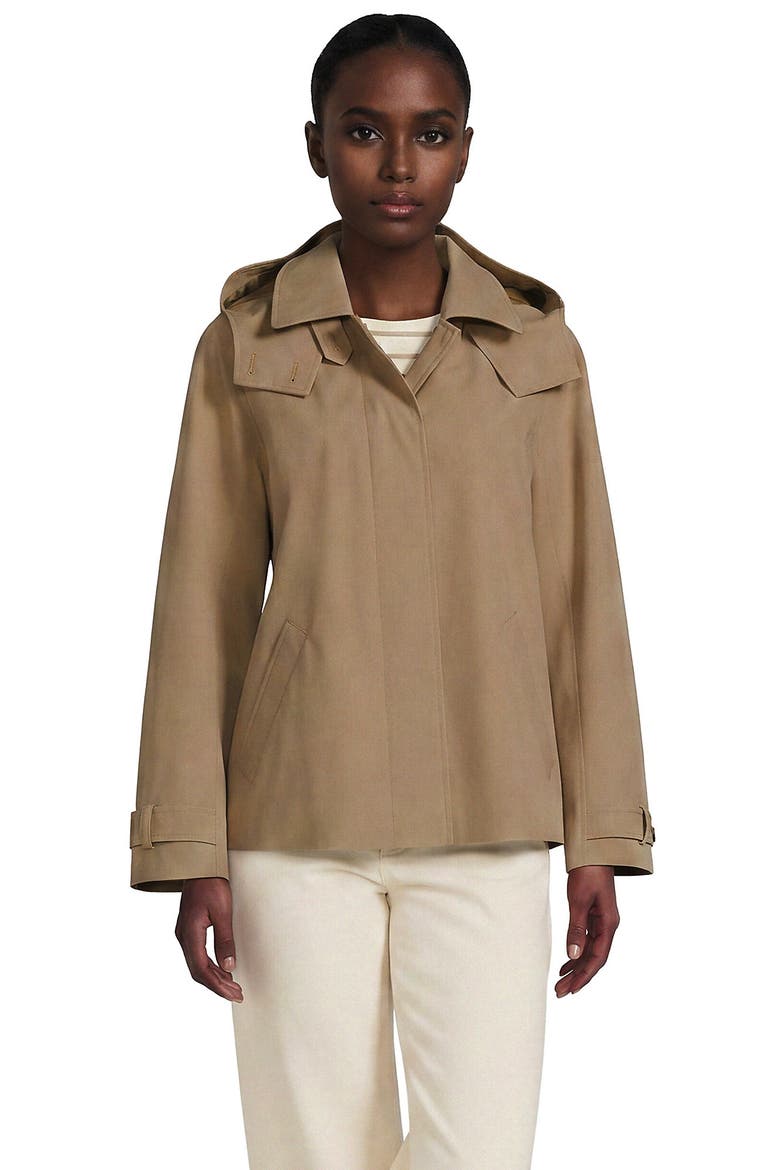 Womens Squall Waterproof Hooded Short Mac Jacket, Alternate, color, Desert Tan