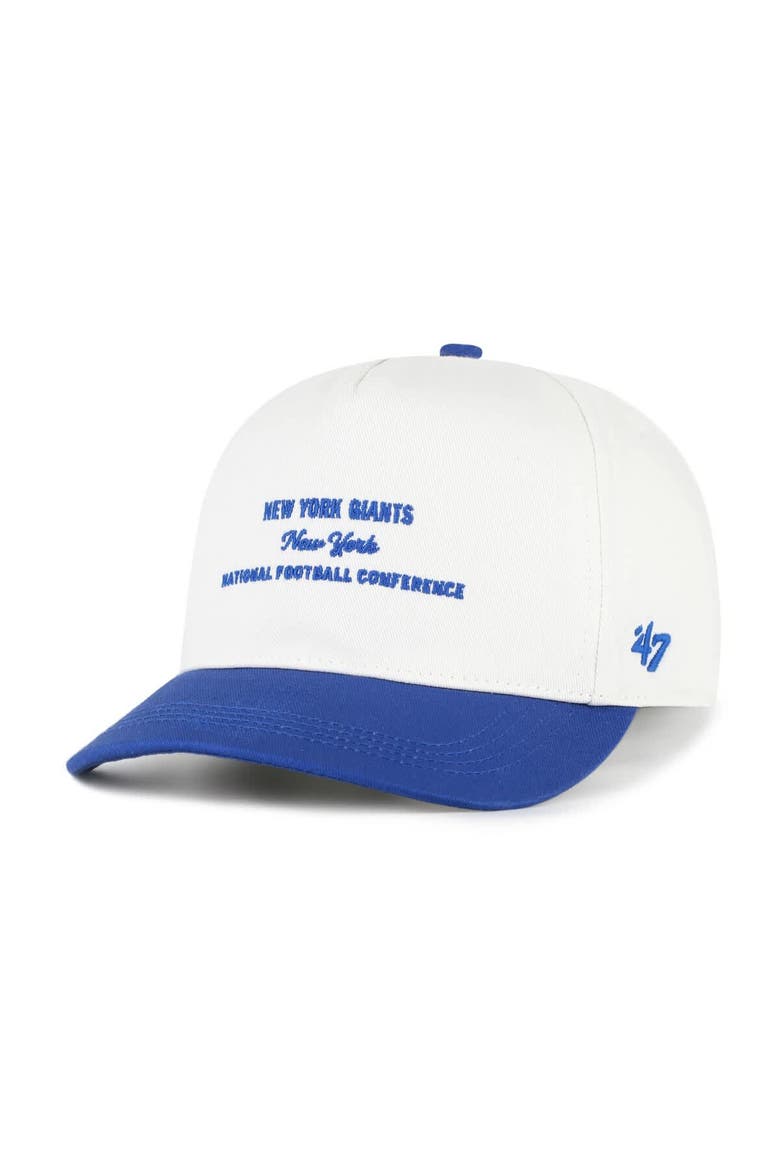 Men's '47  White New York Giants Contemporary Two-Tone Hitch Adjustable Hat, Alternate, color, White