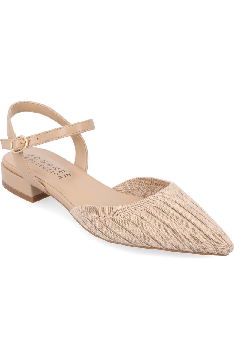 Journee Collection Ansley Pointed Toe Pump - Wide Width, Main, color, Tan