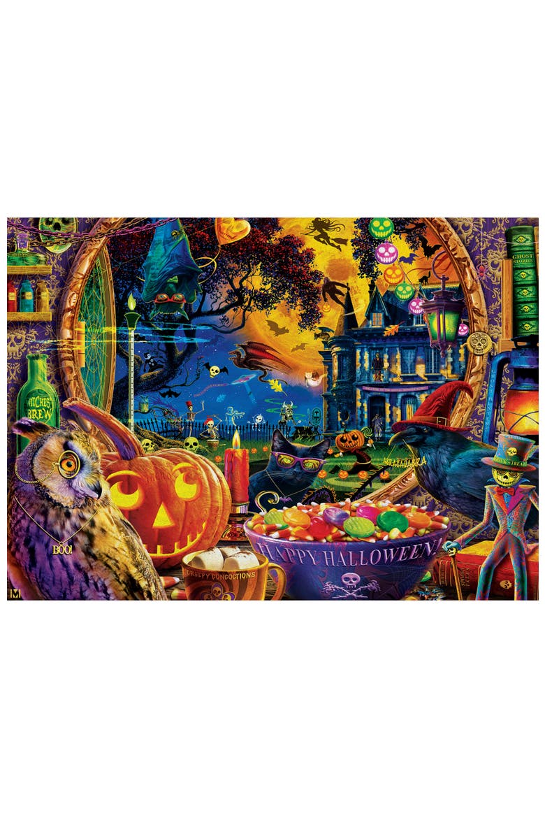 Scary Night Outside 1000pc Glow Puzzle, Alternate, color, Multicolor
