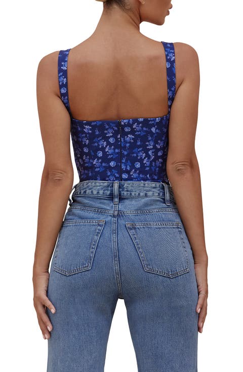 Savia Floral Corset Bodysuit