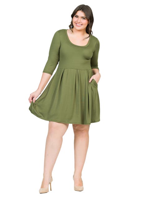 Plus Size Fit and Flare  Dress