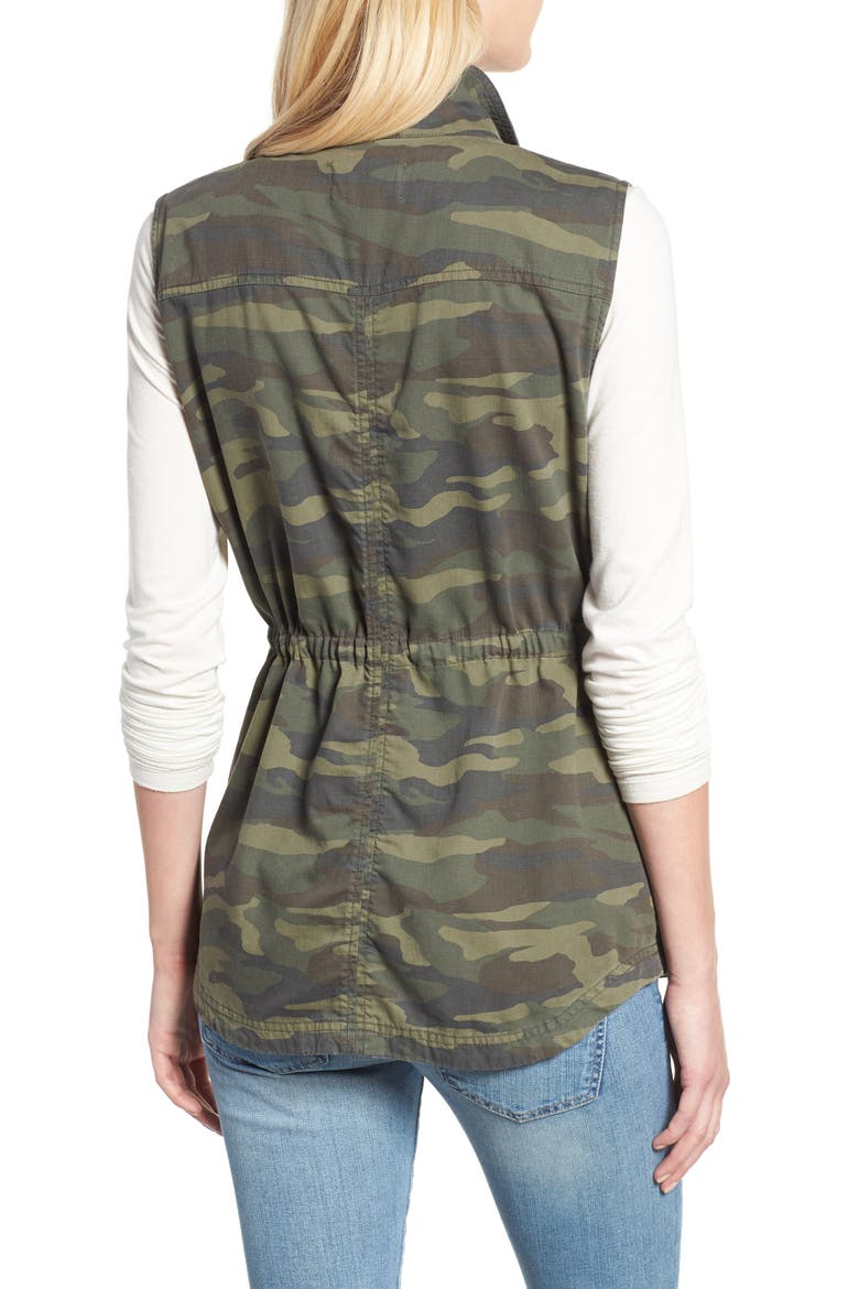Utility Vest, Alternate, color, OLIVE CAMO PRINT