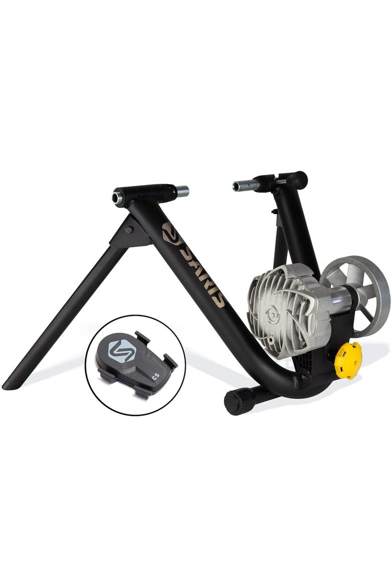 Indoor Bicycle Trainer with App Compatibility and Smart Ready Design, Alternate, color, Black