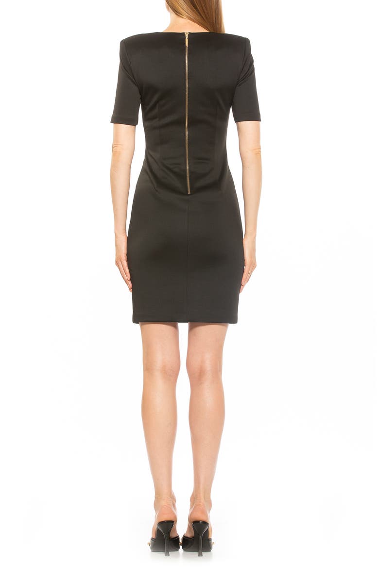 Della Sweetheart Sheath Dress, Alternate, color, BLACK