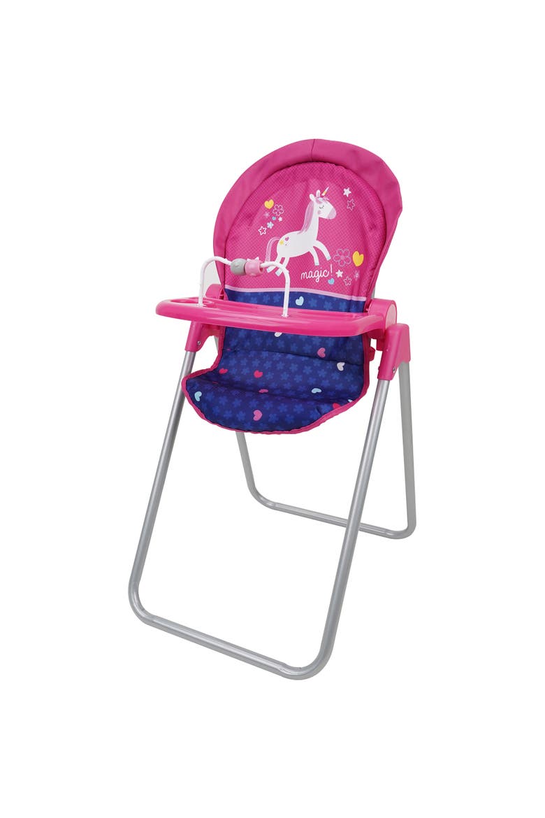 Unicorn Doll Highchair Kids, Fits Dolls 21", Main, color, Multicolored