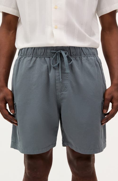 Scalpers Cruz Linen Cargo Shorts In Gray
