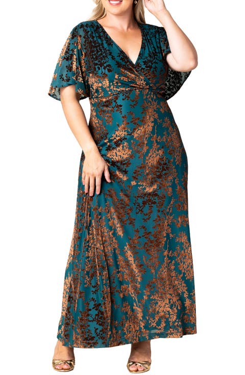 Twilight Velvet Burnout Evening Gown