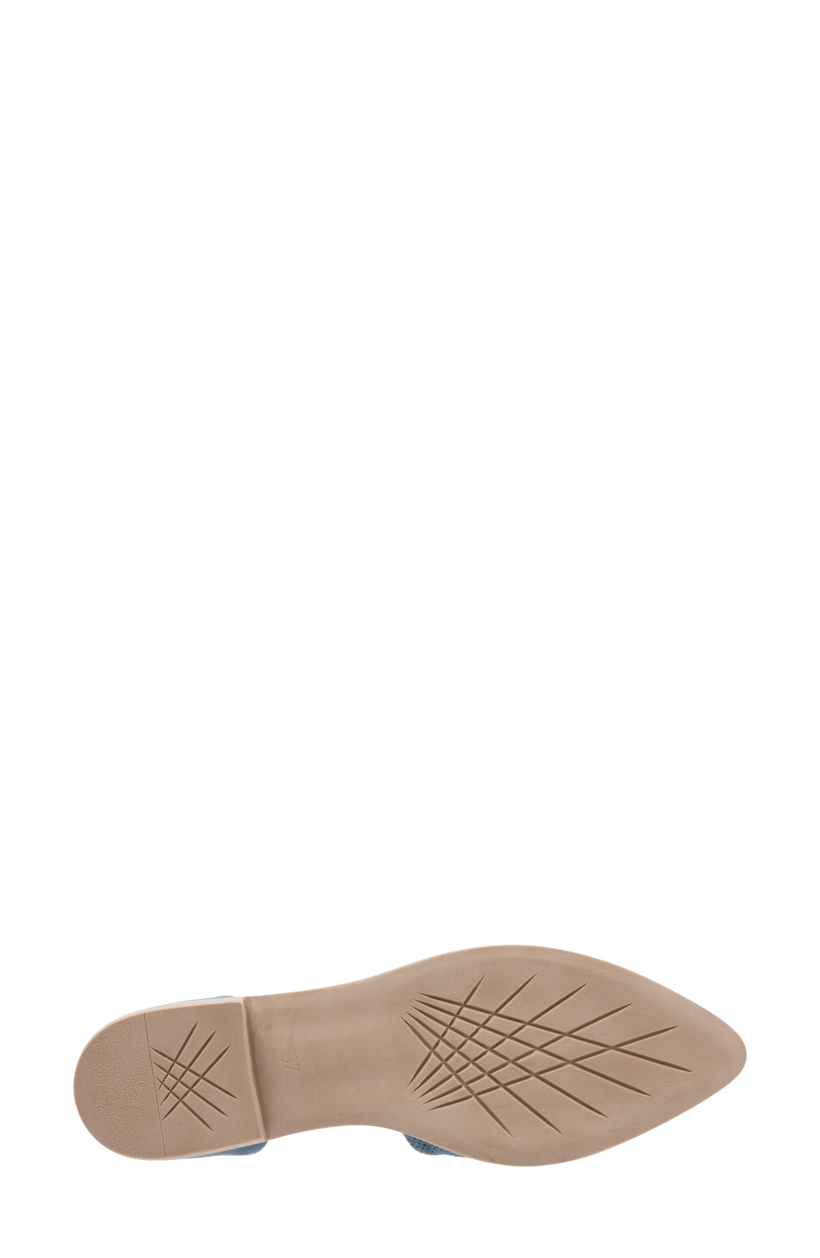 Bella d'Orsay Flat, Alternate, color, DENIM LEATHER