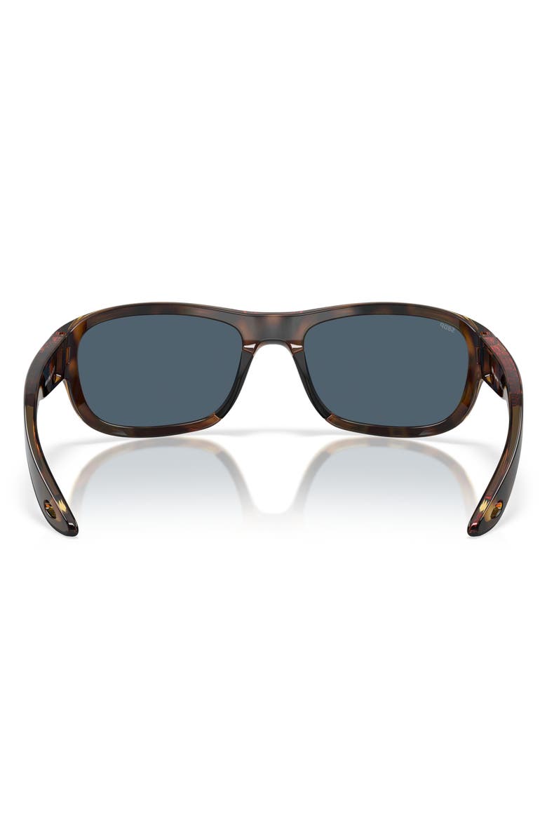 Costa Del Mar Clipperton 58mm Polarized Rectangular Sunglasses, Alternate, color, Tortoise/ Gray 580P