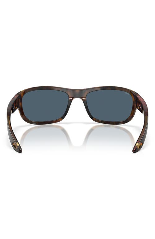Costa Del Mar Clipperton 58mm Polarized Rectangular Sunglasses In Tortoise/gray 580p