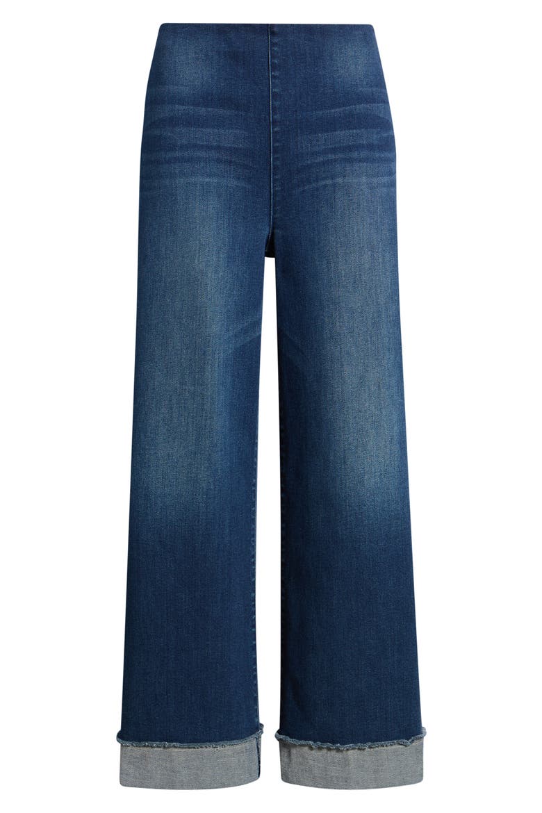 Illusion Mid Rise Wide Leg Jeans, Alternate, color, 1999 DARK BLUE WASH