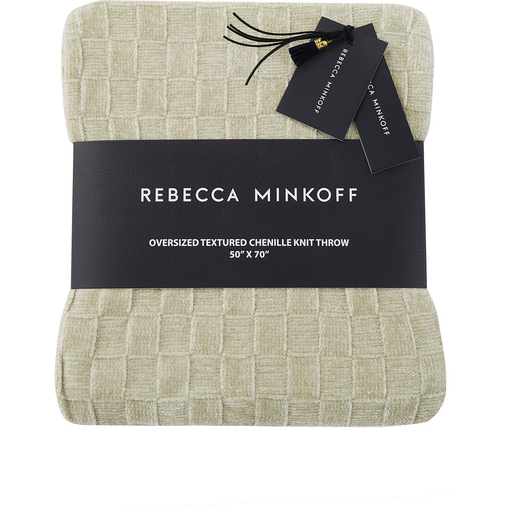 Bcbg Chenille Throw Blanket In Green