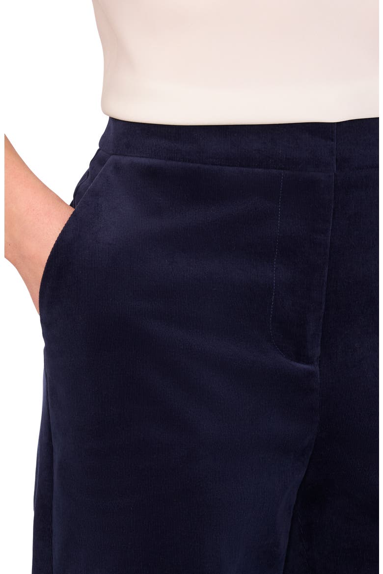 Wide Leg Stretch Cotton Corduroy Pants, Alternate, color, BARITONE BLUE