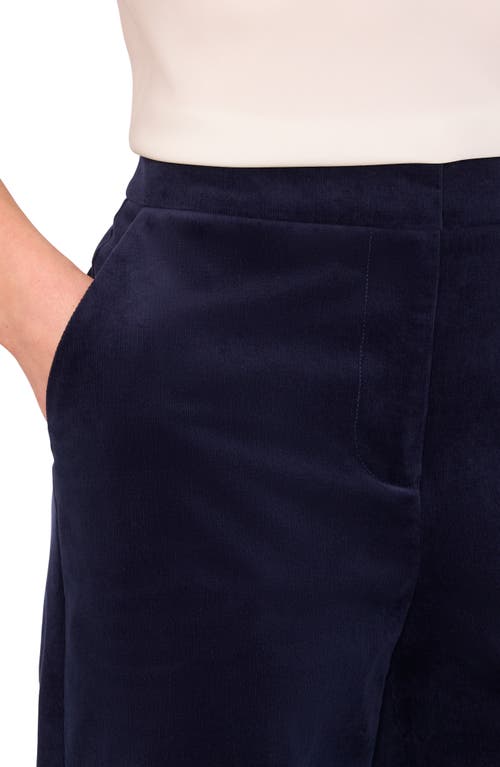 Ted Baker Wide Leg Stretch Cotton Corduroy Pants In Blue
