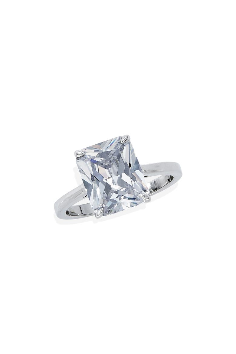 Solitaire CZ Ring, Main, color, WHITE