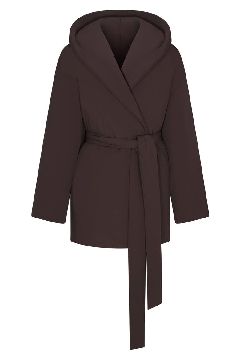 Woven Stretch Nylon Wrap Coat, Alternate, color, PHOENIX