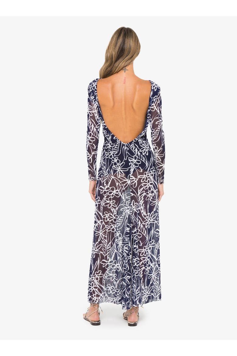 Gaia Dress, Alternate, color, Navy/White Floral