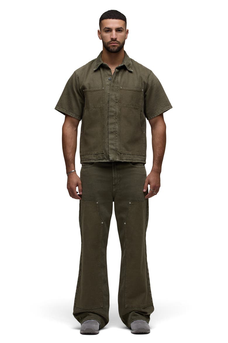 Carpenter Short Sleeve Shirt, Alternate, color, HILLSIDE