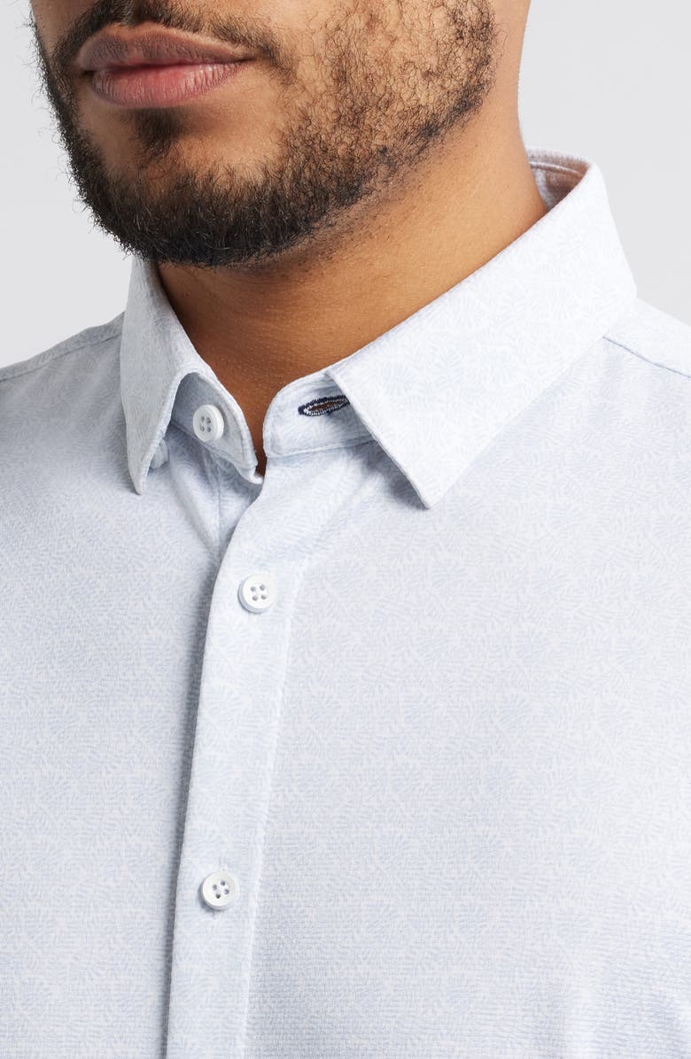 Mizzen+Main Halyard Trim Fit Short Sleeve Button-Up Shirt, Alternate, color, 