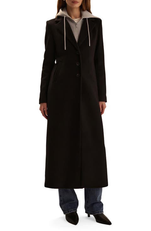 The Sport Wool Blend Coat with Hoodie Insert