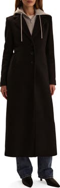 Favorite Daughter The Sport Wool Blend Coat with Hoodie Insert