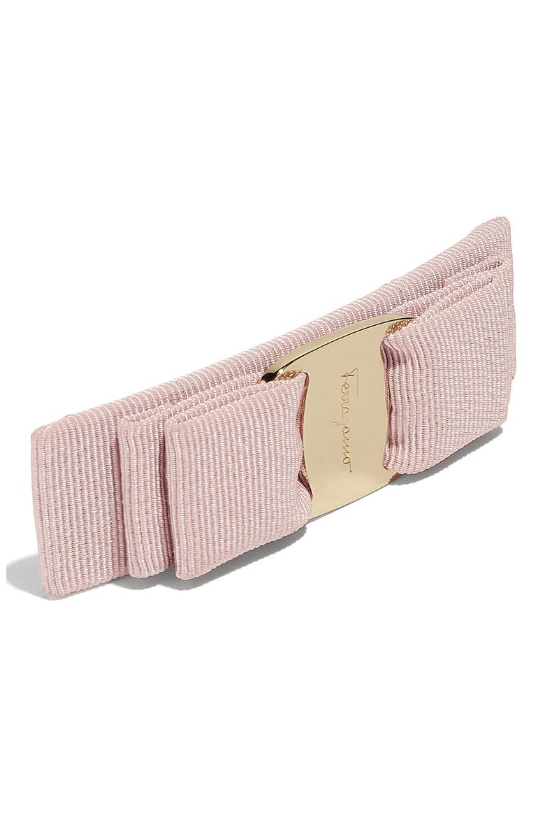 Salvatore Ferragamo Vara Bow Barrette, Main, color, MACARON/ GOLD