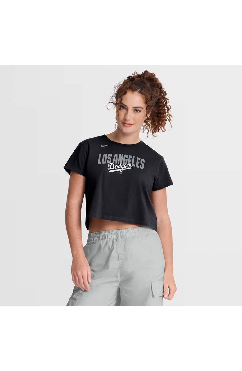 Nike Women's Nike Black Los Angeles Dodgers Mod Cropped T-Shirt, Main, color, Black
