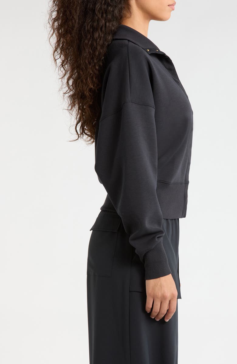 Rhone Dreamglow Snap Jacket, Alternate, color, Pure Black Heather