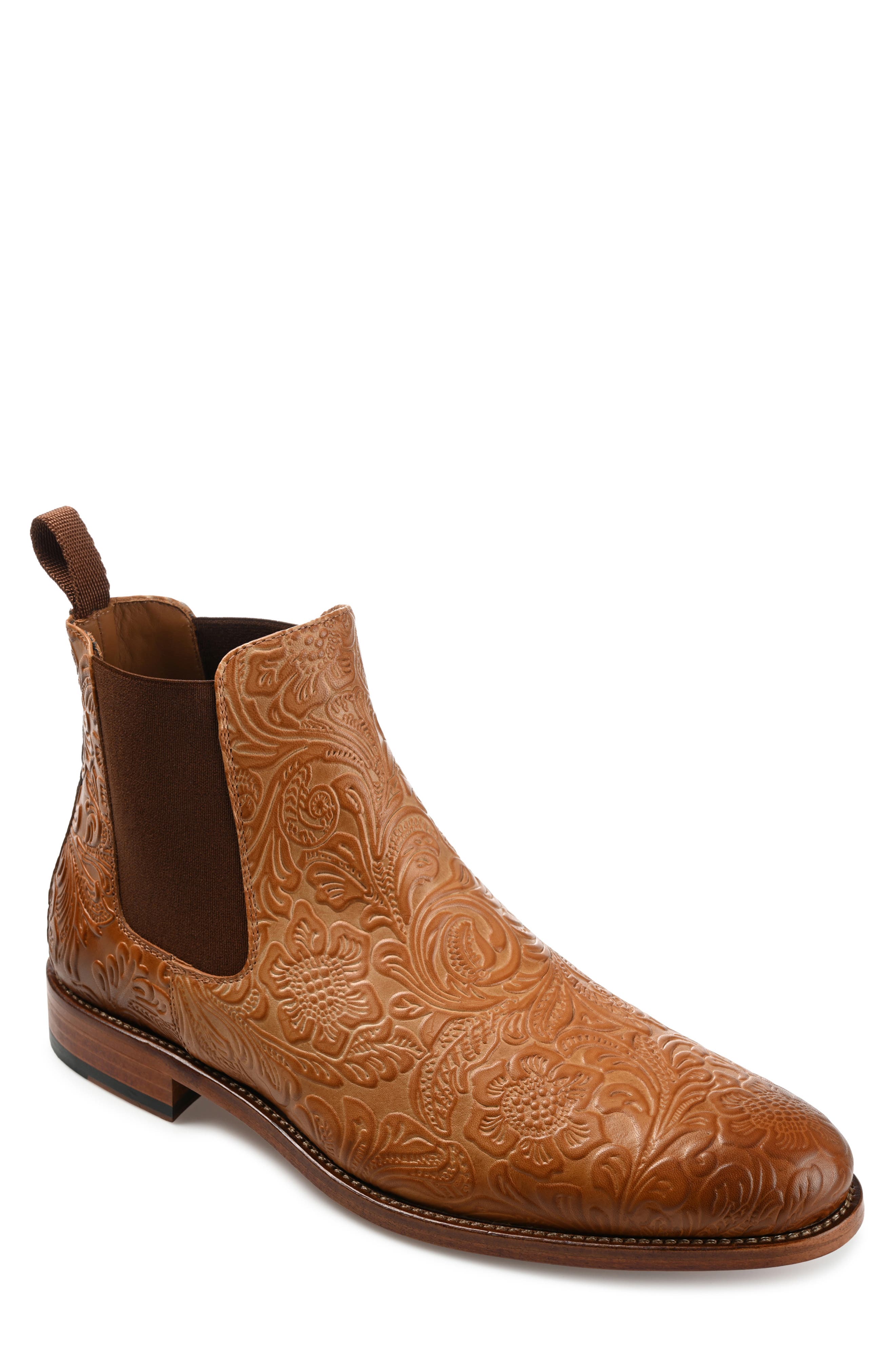 TAFT Jude Embossed Chelsea Boot, Main, color, 