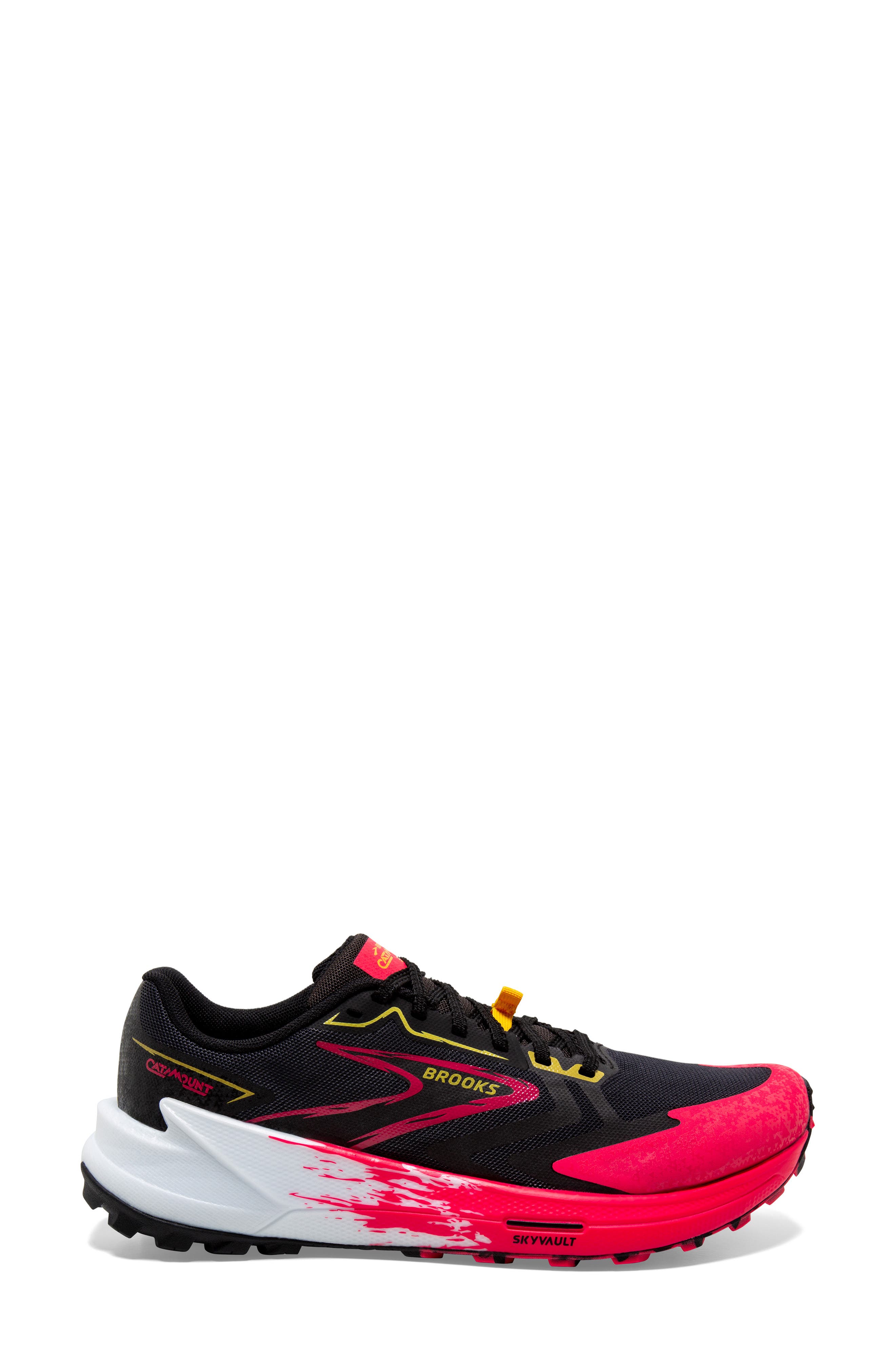 Brooks Catamount 3 Trail Running Shoe, Alternate, color, Black/ Diva Pink/ Lemon Chrome
