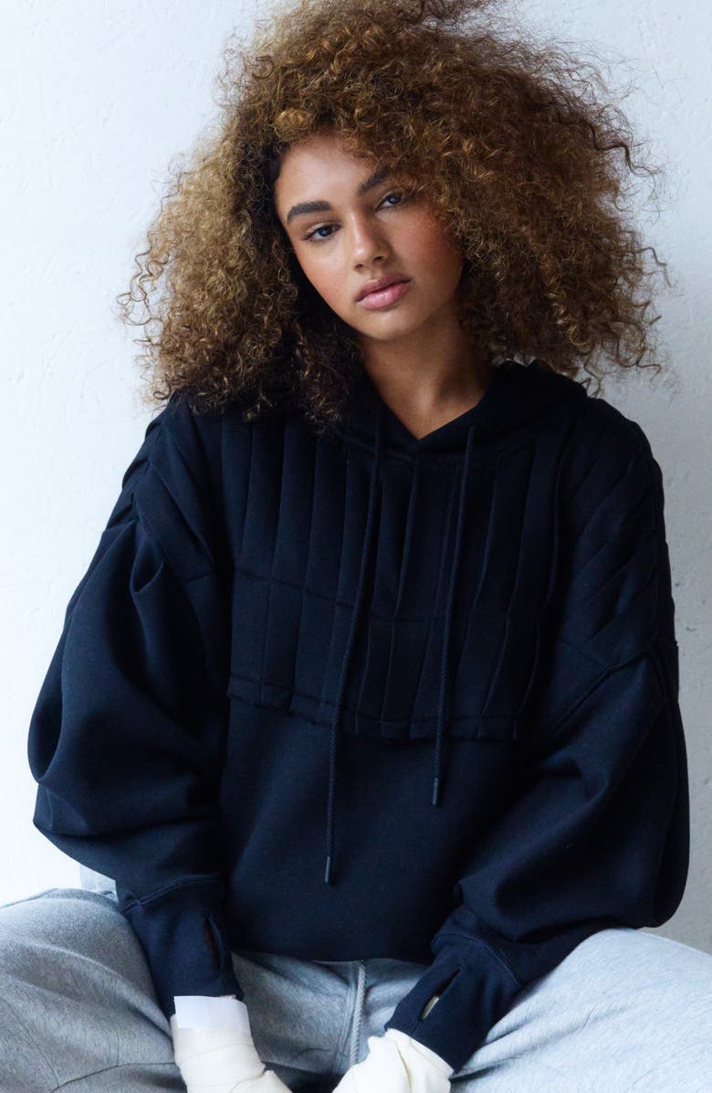 Free People FP Movement Pick It Up Pleat Detail Hoodie, Alternate, color,