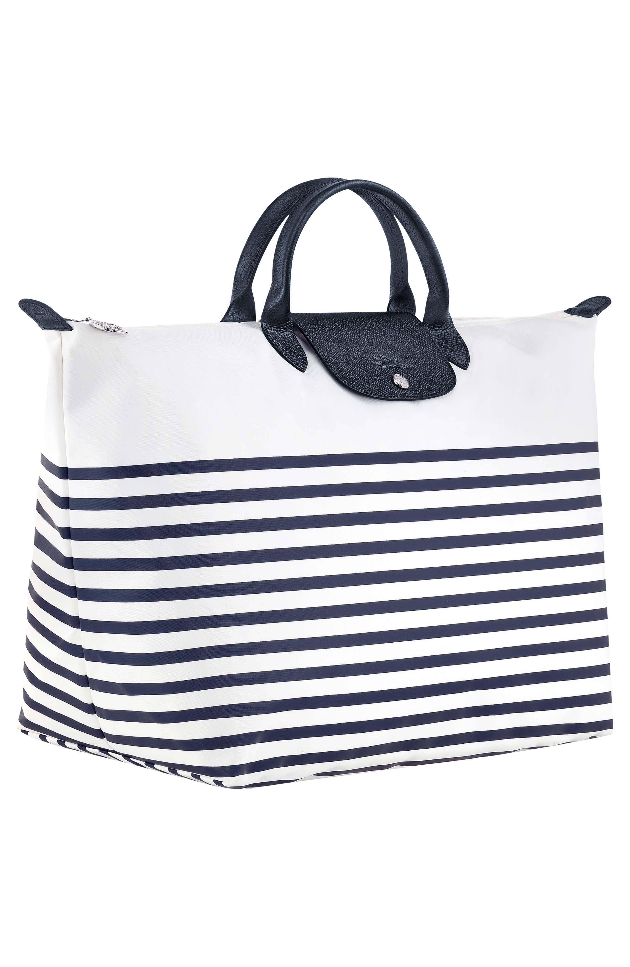 Longchamp Le Pliage Marinière Recycled Nylon Canvas Travel Bag, Alternate, color, 