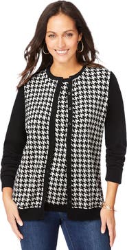 Jessica London Fine Gauge Button-Front Cardigan