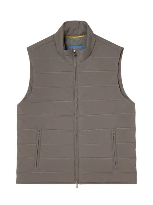 Robert Talbott Driver Quilted Vest In Gray