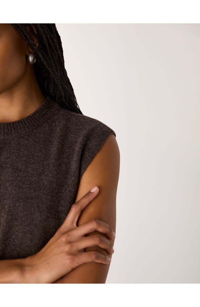 Whistles Wool Sleeveless Vest, Alternate, color, Brown