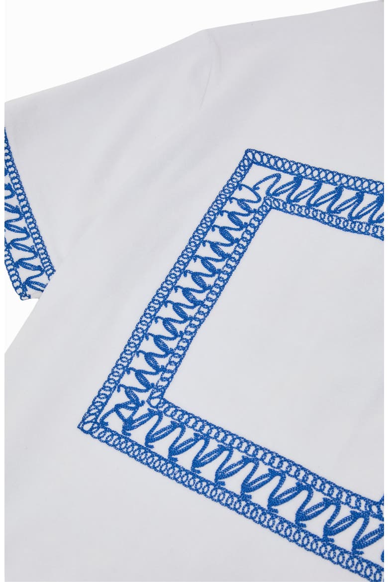 Bleeker Geometric Embroidered Top, Alternate, color, WHITE