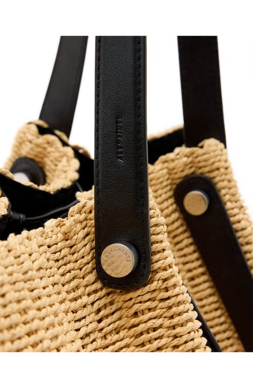 Allsaints Paper Straw Allington Tote Bag In Natural